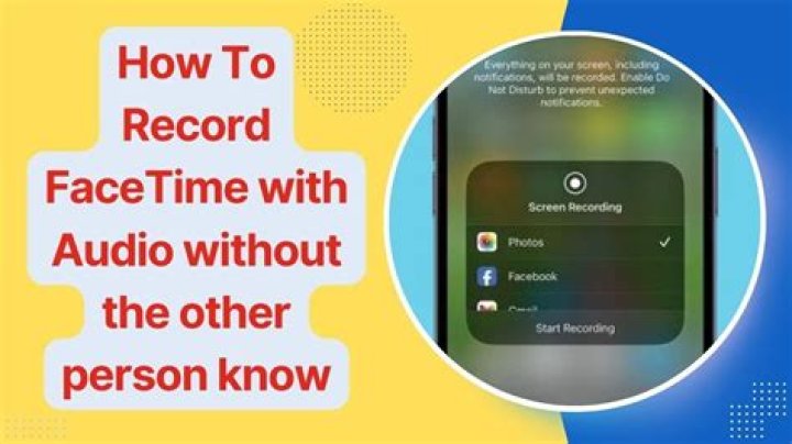 If You Screen Record FaceTime Does The Other Person Know?